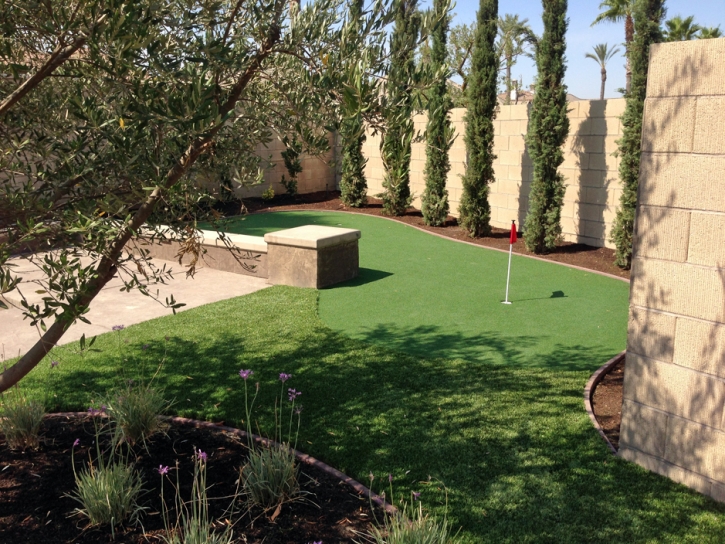 Fake Turf Holtville, California Home Putting Green, Backyard Makeover