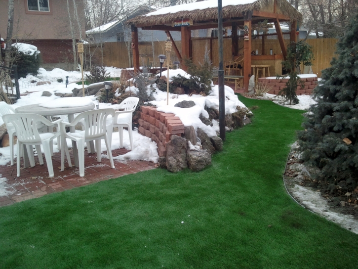 Grass Carpet Alpine, California Paver Patio, Cold Weather