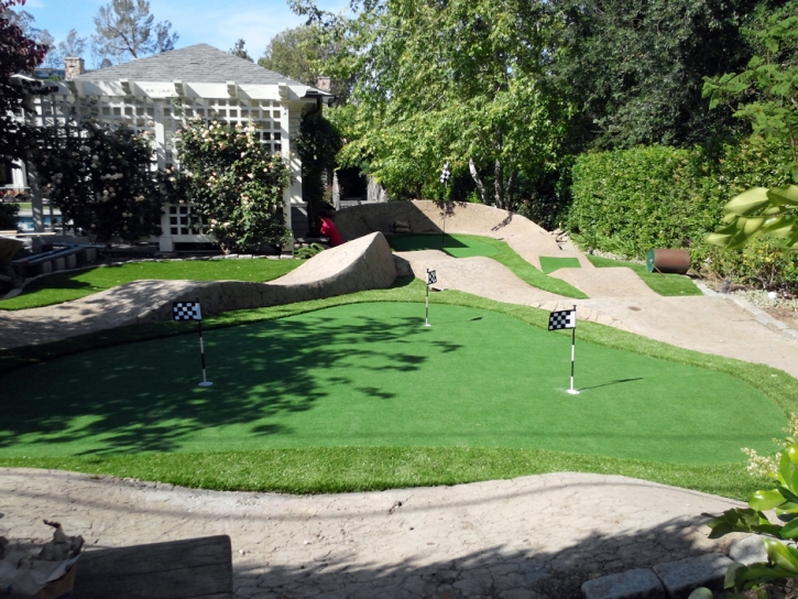 Grass Installation Lake San Marcos, California Home Putting Green, Backyards